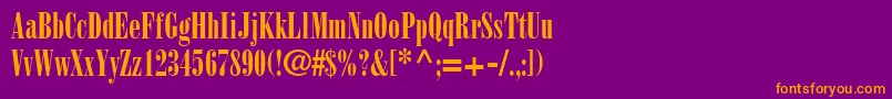 fuente BodoniPosterCondensedSsiPosterCondensed – Fuentes Naranjas Sobre Fondo Morado