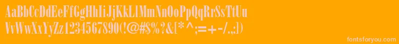 BodoniPosterCondensedSsiPosterCondensed Font – Pink Fonts on Orange Background