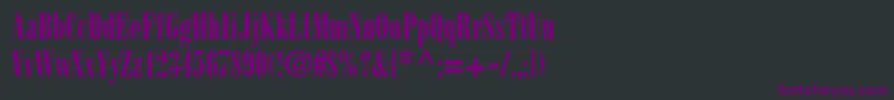 BodoniPosterCondensedSsiPosterCondensed Font – Purple Fonts on Black Background