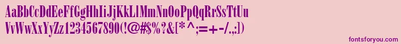 Police BodoniPosterCondensedSsiPosterCondensed – polices violettes sur fond rose