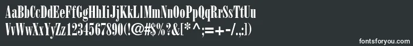 フォントBodoniPosterCondensedSsiPosterCondensed – 白い文字