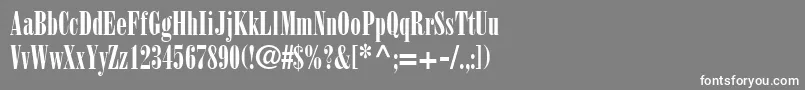 BodoniPosterCondensedSsiPosterCondensed Font – White Fonts on Gray Background