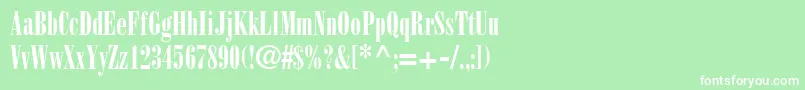 Police BodoniPosterCondensedSsiPosterCondensed – polices blanches sur fond vert