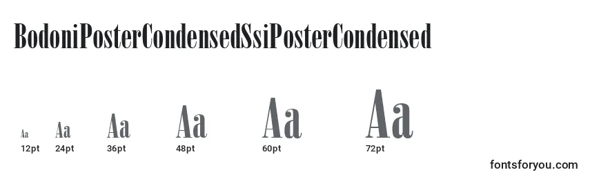 BodoniPosterCondensedSsiPosterCondensed Font Sizes