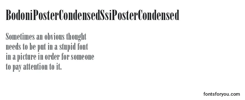BodoniPosterCondensedSsiPosterCondensed Font