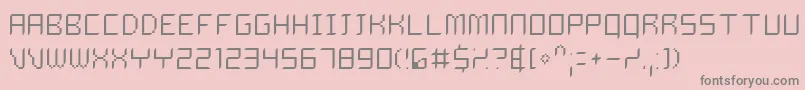 フォントDelit – ピンクの背景に灰色の文字