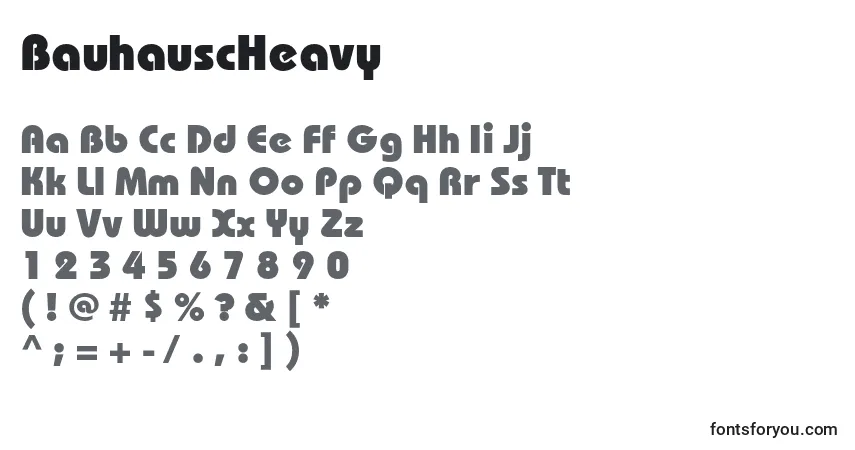 Fuente BauhauscHeavy - alfabeto, números, caracteres especiales