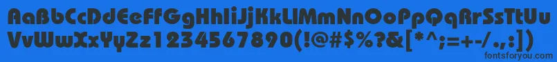 BauhauscHeavy Font – Black Fonts on Blue Background