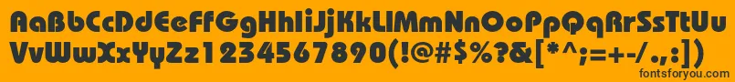 BauhauscHeavy Font – Black Fonts on Orange Background