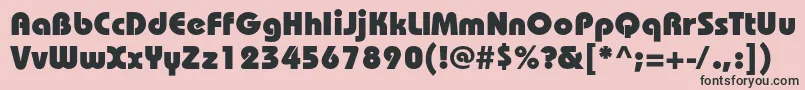 BauhauscHeavy Font – Black Fonts on Pink Background