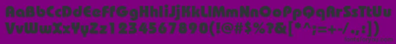 BauhauscHeavy-Schriftart – Schwarze Schriften auf violettem Hintergrund