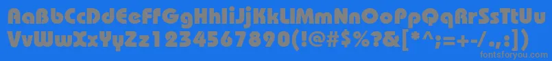 フォントBauhauscHeavy – 青い背景に灰色の文字