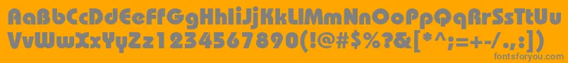 フォントBauhauscHeavy – オレンジの背景に灰色の文字