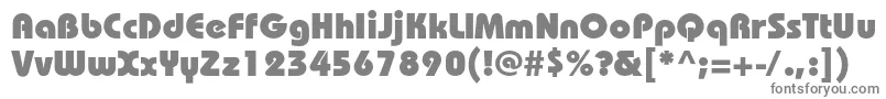 フォントBauhauscHeavy – 白い背景に灰色の文字