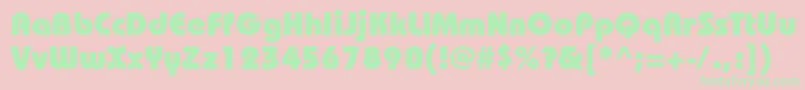 Подробнее о шрифте BauhauscHeavy Шрифт BauhauscHeavy – зелёные шрифты на розовом фоне