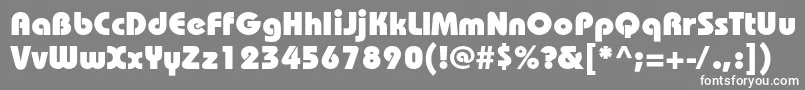 フォントBauhauscHeavy – 灰色の背景に白い文字