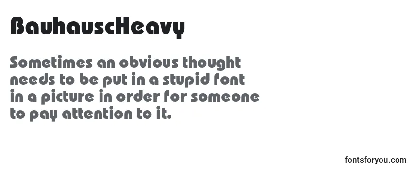 Review of the BauhauscHeavy Font