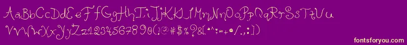 Lula Font – Yellow Fonts on Purple Background