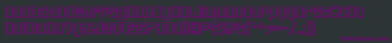 Czcionka SfDecotechnoShaded – fioletowe czcionki na czarnym tle
