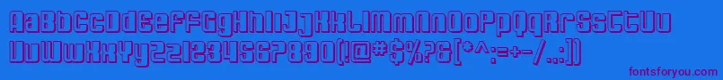 SfDecotechnoShaded Font – Purple Fonts on Blue Background