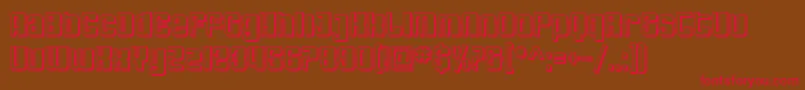 SfDecotechnoShaded Font – Red Fonts on Brown Background