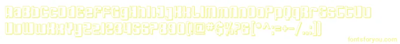 SfDecotechnoShaded Font – Yellow Fonts on White Background