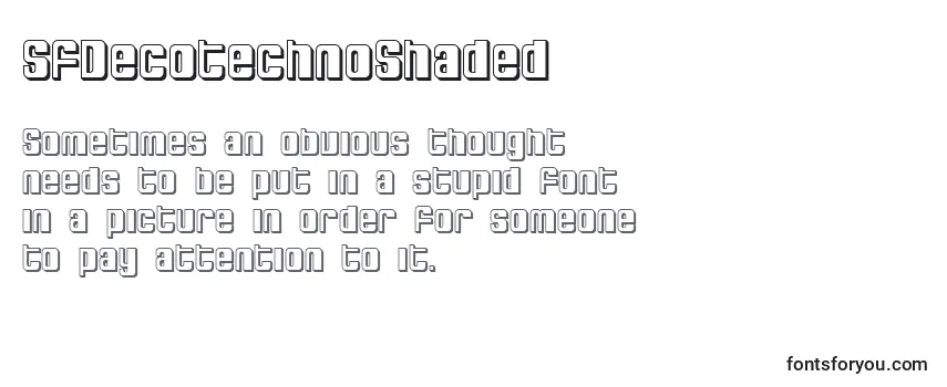 SfDecotechnoShaded Font