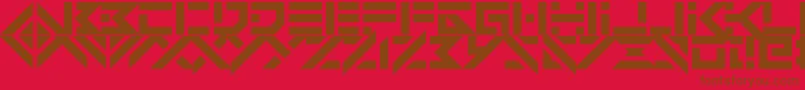 VerminVibesDystopia Font – Brown Fonts on Red Background