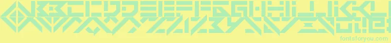 Шрифт VerminVibesDystopia – зелёные шрифты на жёлтом фоне