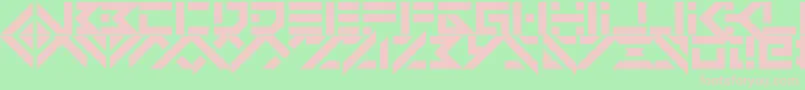 VerminVibesDystopia-fontti – vaaleanpunaiset fontit vihreällä taustalla