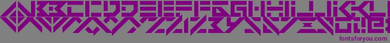 フォントVerminVibesDystopia – 紫色のフォント、灰色の背景