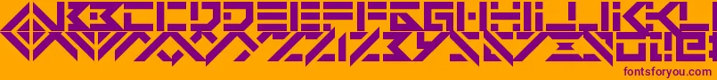 Шрифт VerminVibesDystopia – фиолетовые шрифты на оранжевом фоне