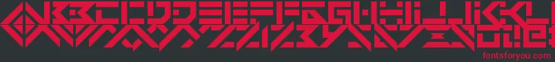 VerminVibesDystopia-Schriftart – Rote Schriften auf schwarzem Hintergrund