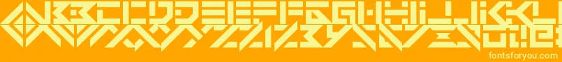フォントVerminVibesDystopia – オレンジの背景に黄色の文字
