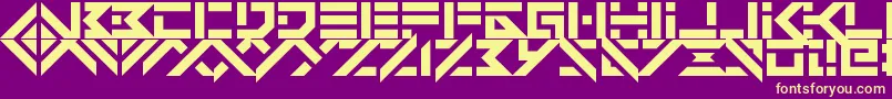 VerminVibesDystopia-fontti – keltaiset fontit violetilla taustalla