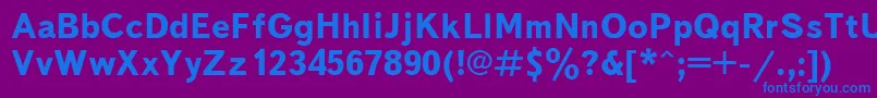 TextbookcBold Font – Blue Fonts on Purple Background