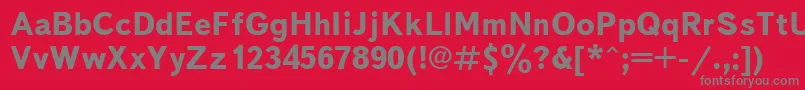 TextbookcBold Font – Gray Fonts on Red Background
