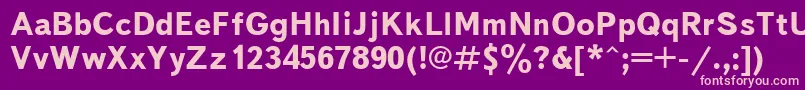 TextbookcBold Font – Pink Fonts on Purple Background