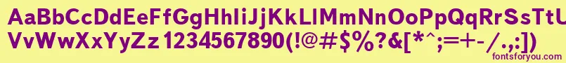 TextbookcBold Font – Purple Fonts on Yellow Background