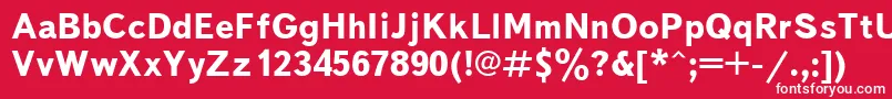 TextbookcBold Font – White Fonts on Red Background