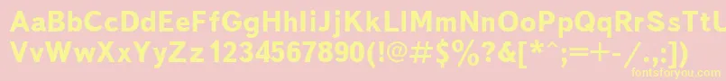 TextbookcBold Font – Yellow Fonts on Pink Background