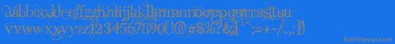 AngelicPeace Font – Gray Fonts on Blue Background