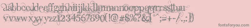 AngelicPeace-Schriftart – Graue Schriften auf rosa Hintergrund