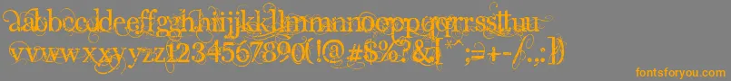 AngelicPeace Font – Orange Fonts on Gray Background