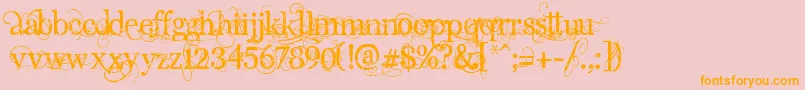 AngelicPeace Font – Orange Fonts on Pink Background