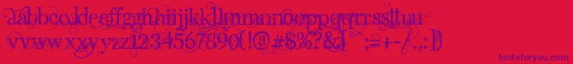 AngelicPeace Font – Purple Fonts on Red Background