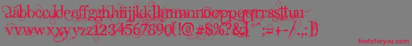 AngelicPeace Font – Red Fonts on Gray Background
