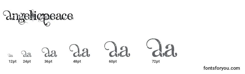 Größen der Schriftart AngelicPeace (65229)
