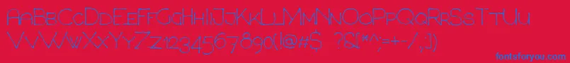 ChavenirVersal Font – Blue Fonts on Red Background