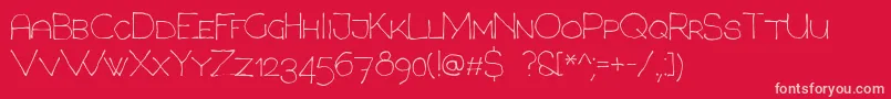 ChavenirVersal Font – Pink Fonts on Red Background